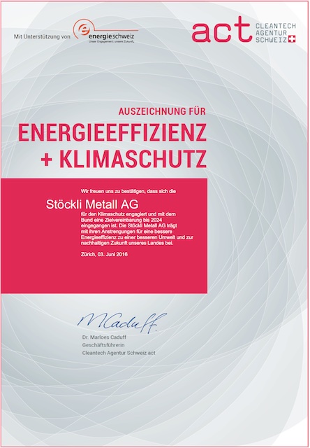 Umweltzertifikat PET-Recycling Schweiz 2021